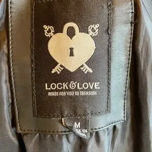 Lock Style Jacket Lock & Love | Jackets & Coats | Lock Love Black Leather Biker Jacket ...